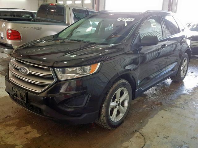 2FMTK4G89FBB39475 - 2015 FORD EDGE SE BLACK photo 2