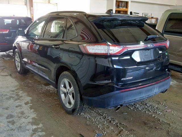 2FMTK4G89FBB39475 - 2015 FORD EDGE SE BLACK photo 3