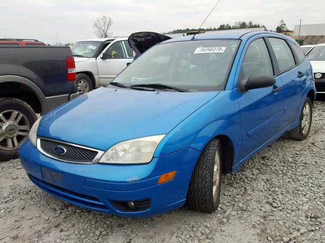 1FAFP37N97W321850 - 2007 FORD FOCUS ZX5 BLUE photo 2