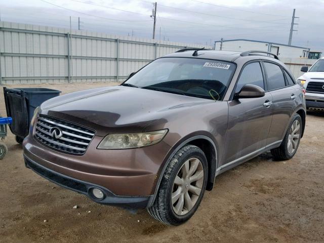 JNRAS08W03X205448 - 2003 INFINITI FX35 BROWN photo 2