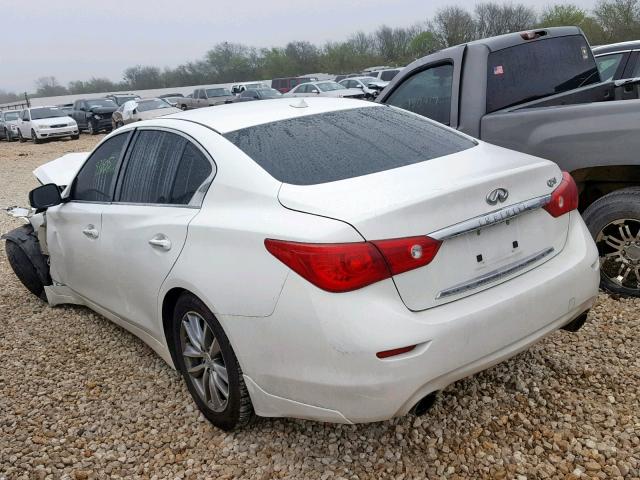 JN1BV7AP6EM677250 - 2014 INFINITI Q50 BASE WHITE photo 3