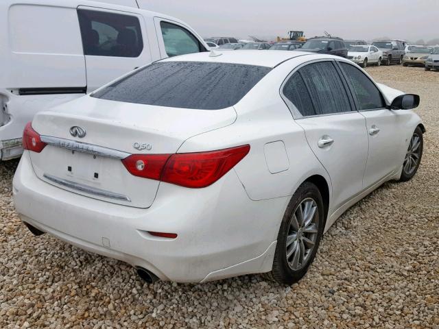 JN1BV7AP6EM677250 - 2014 INFINITI Q50 BASE WHITE photo 4