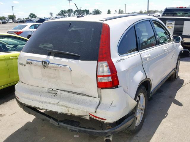 5J6RE3H78AL019532 - 2010 HONDA CR-V EXL WHITE photo 4