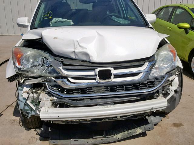 5J6RE3H78AL019532 - 2010 HONDA CR-V EXL WHITE photo 9