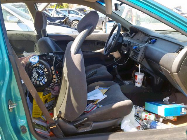 2HGEH2350RH501790 - 1994 HONDA CIVIC CX GREEN photo 5