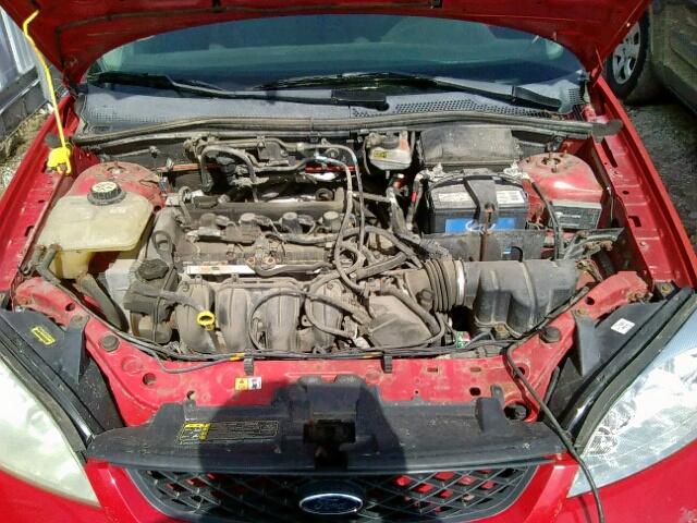 1FAFP31N97W317628 - 2007 FORD FOCUS ZX3 RED photo 7