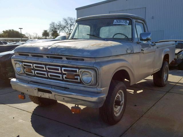 F26CR340605 - 1963 FORD F100 CUSTM GRAY photo 2