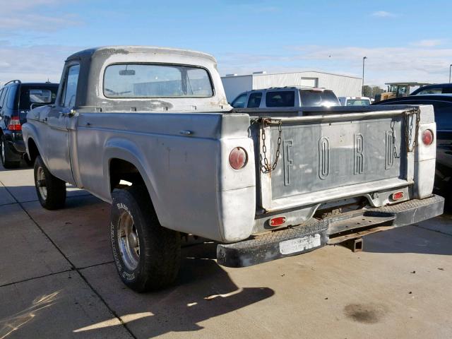 F26CR340605 - 1963 FORD F100 CUSTM GRAY photo 3