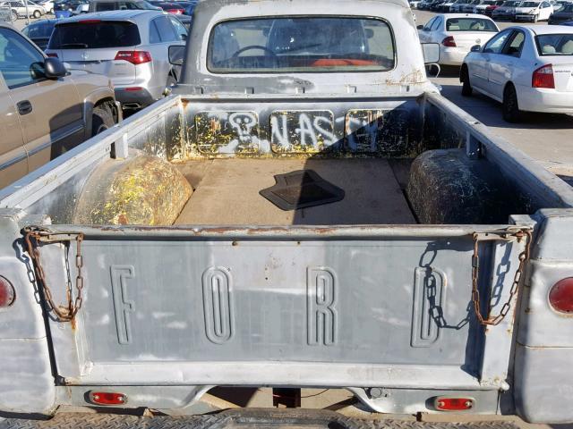 F26CR340605 - 1963 FORD F100 CUSTM GRAY photo 6