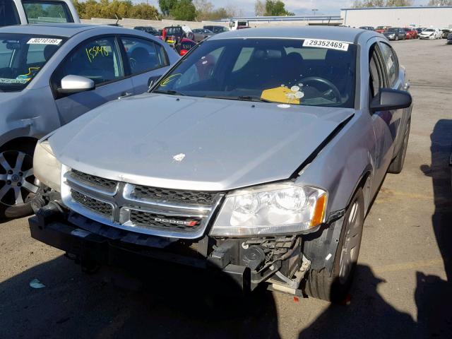 1B3BD4FB9BN624965 - 2011 DODGE AVENGER EX SILVER photo 2