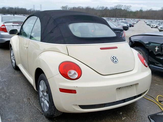 3VWRF31Y59M407489 - 2009 VOLKSWAGEN NEW BEETLE Creme Foto 3