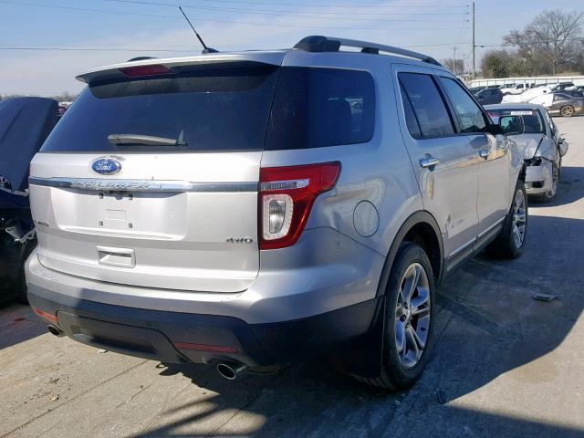 1FMHK8F83BGA27403 - 2011 FORD EXPLORER L SILVER photo 4