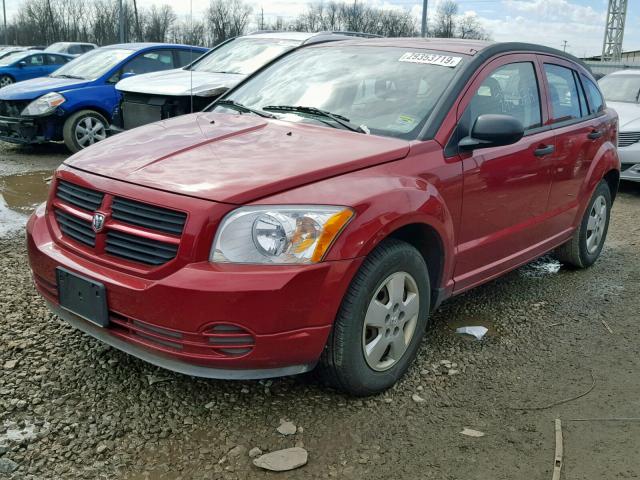 1B3HB28B87D126688 - 2007 DODGE CALIBER MAROON photo 2