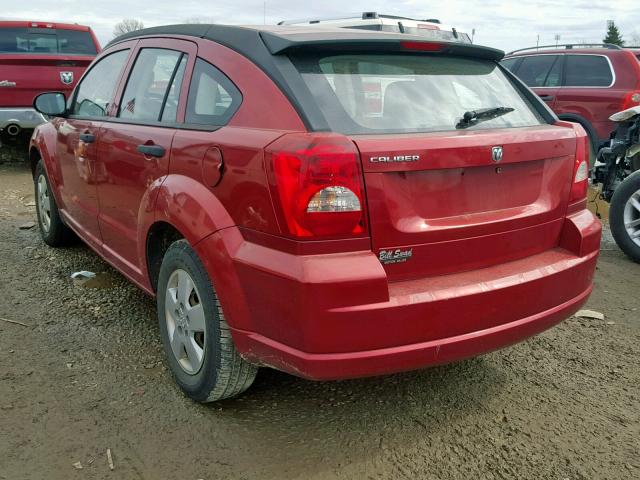 1B3HB28B87D126688 - 2007 DODGE CALIBER MAROON photo 3