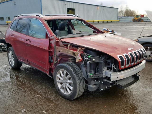 1C4PJMDS6GW104272 - 2016 JEEP CHEROKEE L RED photo 1