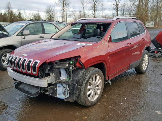 1C4PJMDS6GW104272 - 2016 JEEP CHEROKEE L RED photo 2