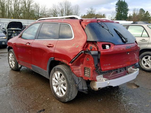 1C4PJMDS6GW104272 - 2016 JEEP CHEROKEE L RED photo 3