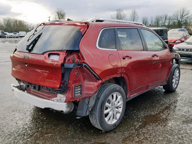 1C4PJMDS6GW104272 - 2016 JEEP CHEROKEE L RED photo 4