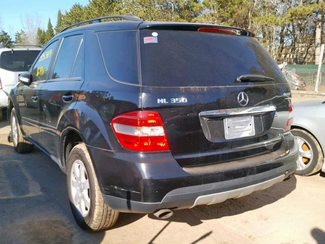 4JGBB86EX7A215731 - 2007 MERCEDES-BENZ ML 350 BLACK photo 3