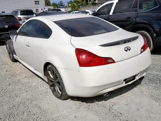 JNKCV64E88M120073 - 2008 INFINITI G37 BASE WHITE photo 3