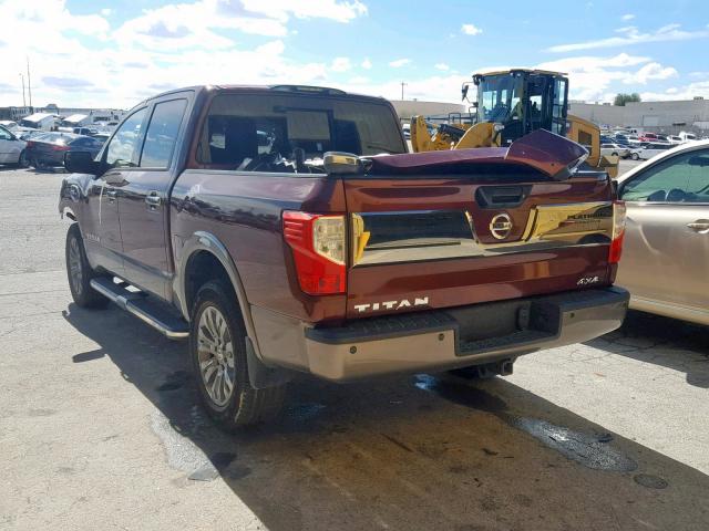 1N6AA1E59HN503792 - 2017 NISSAN TITAN SV MAROON photo 3