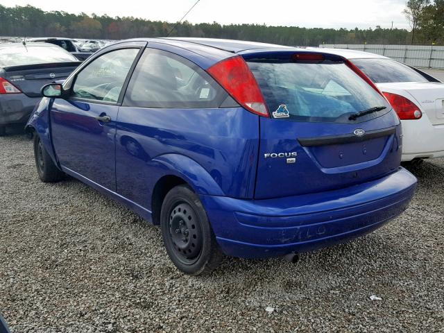 1FAFP31N26W151970 - 2006 FORD FOCUS ZX3 BLUE photo 3