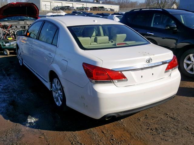 4T1BK3DB1BU390226 - 2011 TOYOTA AVALON BAS WHITE photo 3