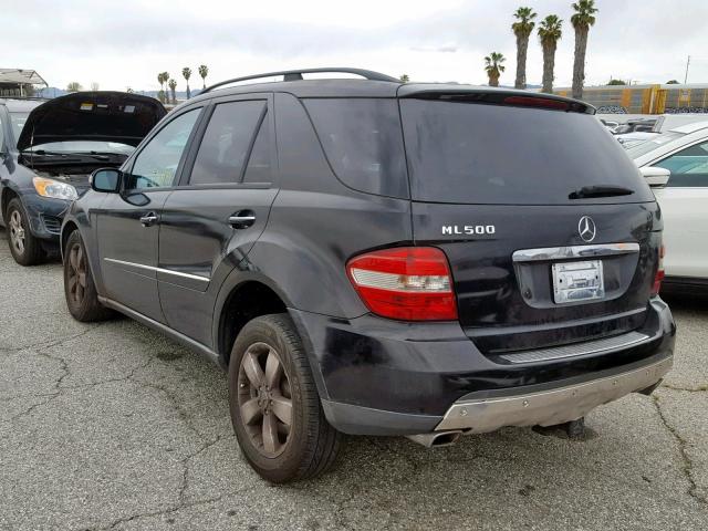 4JGBB75E76A012466 - 2006 MERCEDES-BENZ ML 500 BLACK photo 3