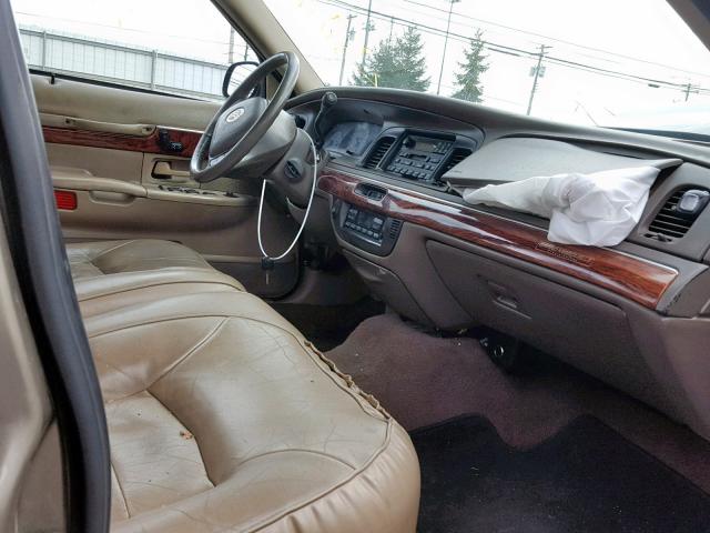 2MEFM75W12X661429 - 2002 MERCURY GRAND MARQ TAN photo 5