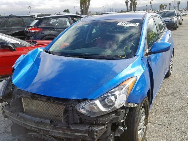 KMHD35LH5HU361019 - 2017 HYUNDAI ELANTRA GT BLUE photo 2