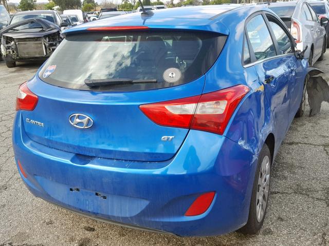 KMHD35LH5HU361019 - 2017 HYUNDAI ELANTRA GT BLUE photo 4