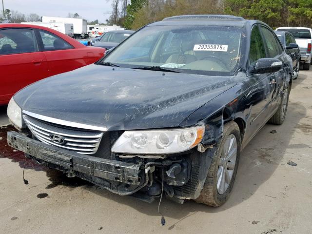 KMHFC46F49A367099 - 2009 HYUNDAI AZERA SE BLACK photo 2