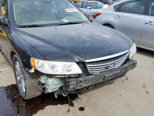 KMHFC46F49A367099 - 2009 HYUNDAI AZERA SE BLACK photo 9