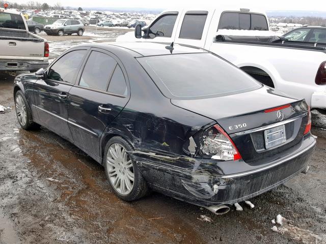 WDBUF56X27B084787 - 2007 MERCEDES-BENZ E 350 BLACK photo 3