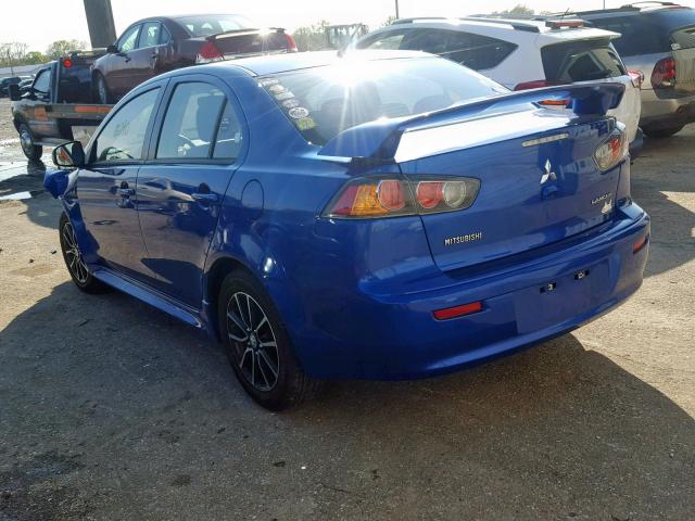 JA32U2FU5HU011386 - 2017 MITSUBISHI LANCER ES BLUE photo 3