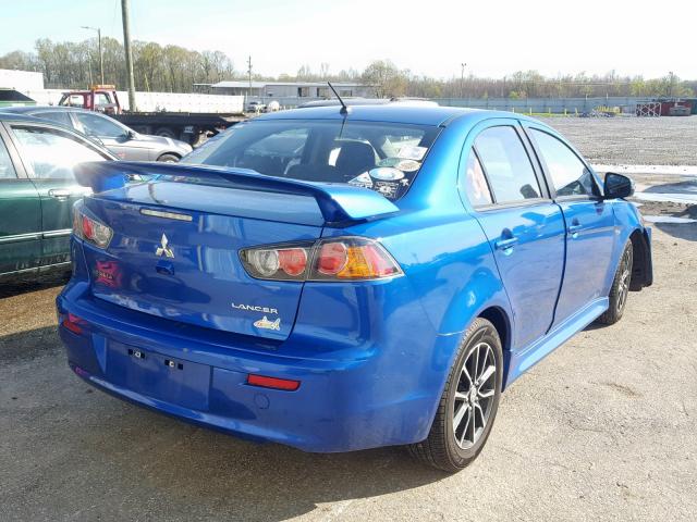 JA32U2FU5HU011386 - 2017 MITSUBISHI LANCER ES BLUE photo 4