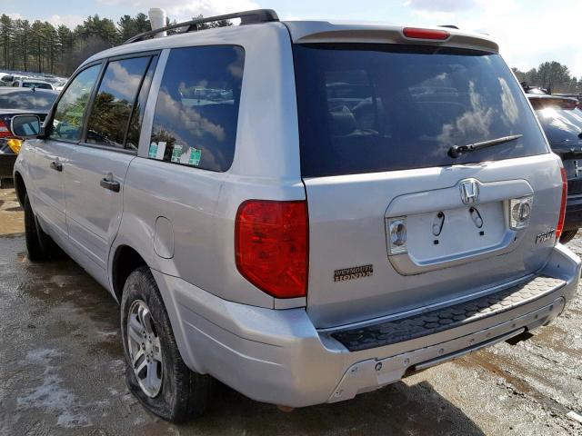 2HKYF18723H529725 - 2003 HONDA PILOT EXL SILVER photo 3