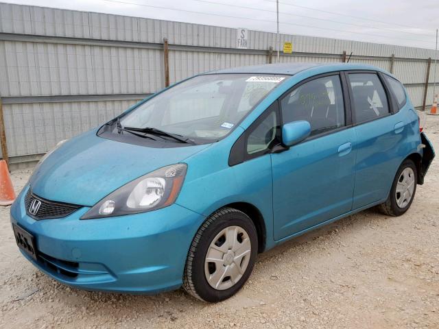 JHMGE8H34CC006558 - 2012 HONDA FIT TEAL photo 2