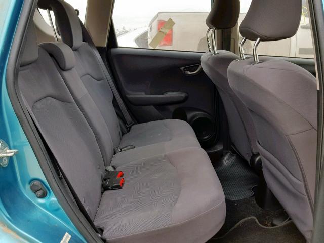 JHMGE8H34CC006558 - 2012 HONDA FIT TEAL photo 6