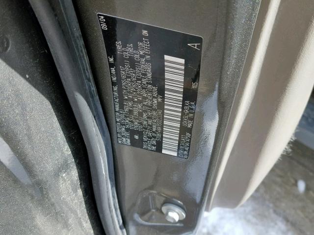 5TDBT48A15S235340 - 2005 TOYOTA SEQUOIA LI SILVER photo 10