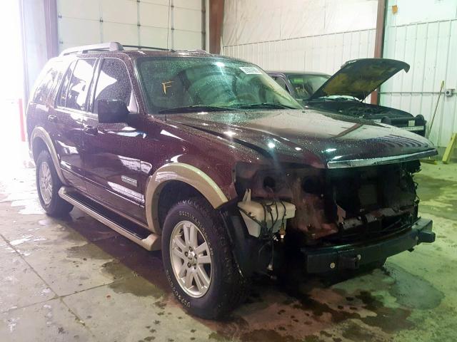 1FMEU74EX7UB23442 - 2007 FORD EXPLORER E BURGUNDY photo 1