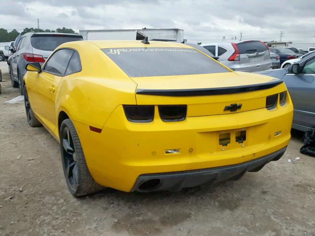 2G1FT1EW3B9180922 - 2011 CHEVROLET CAMARO 2SS YELLOW photo 3