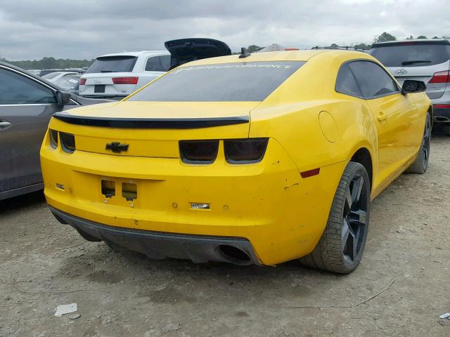 2G1FT1EW3B9180922 - 2011 CHEVROLET CAMARO 2SS YELLOW photo 4