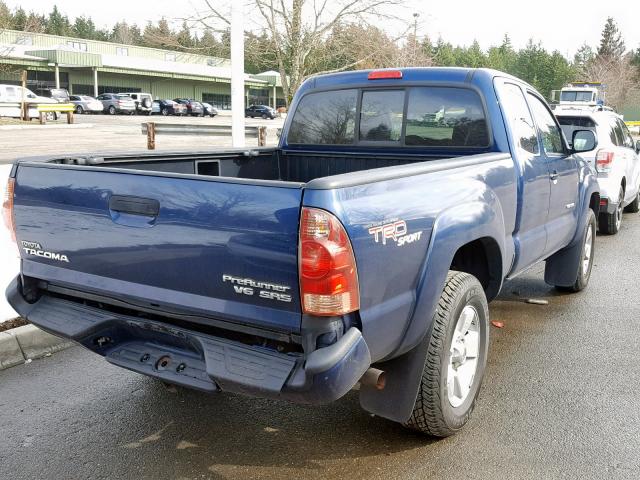 5TETU62N88Z591428 - 2008 TOYOTA TACOMA PRE BLUE photo 4