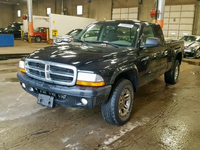 1D7HG32N94S534462 - 2004 DODGE DAKOTA SPO BLACK photo 2