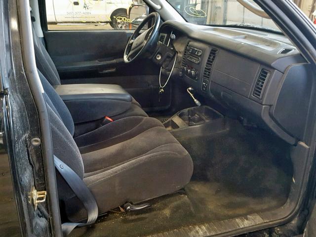 1D7HG32N94S534462 - 2004 DODGE DAKOTA SPO BLACK photo 5