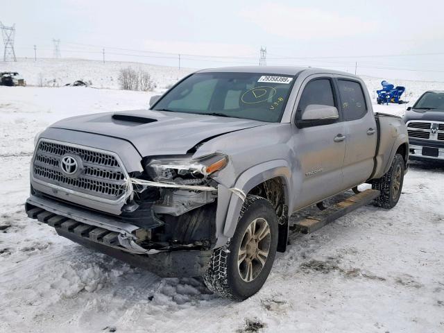 5TFDZ5BNXHX020417 - 2017 TOYOTA TACOMA DOU SILVER photo 2