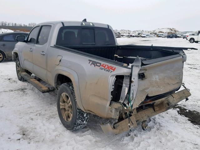 5TFDZ5BNXHX020417 - 2017 TOYOTA TACOMA DOU SILVER photo 3