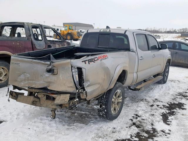 5TFDZ5BNXHX020417 - 2017 TOYOTA TACOMA DOU SILVER photo 4