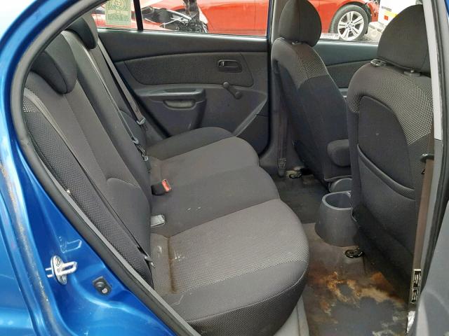 KNADE123286392162 - 2008 KIA RIO BASE BLUE photo 6